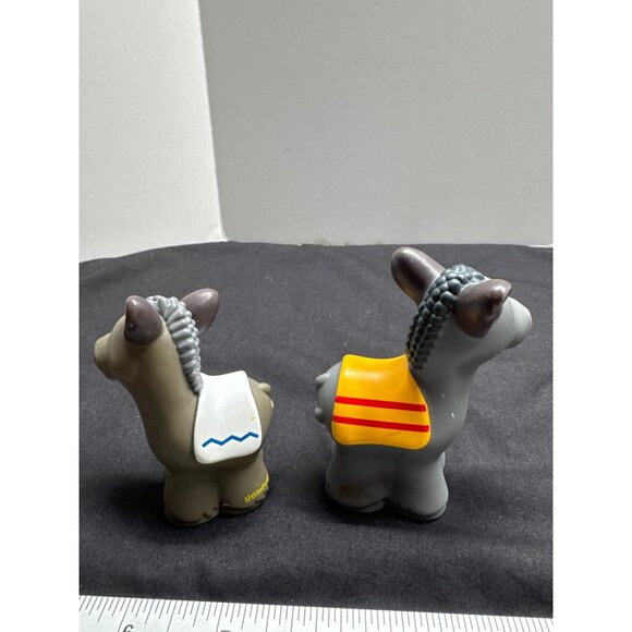 Fisher Price Little People Nativity Donkey Figures Set Of 2 0716MTN 2002 Replace - Picture 3 of 7